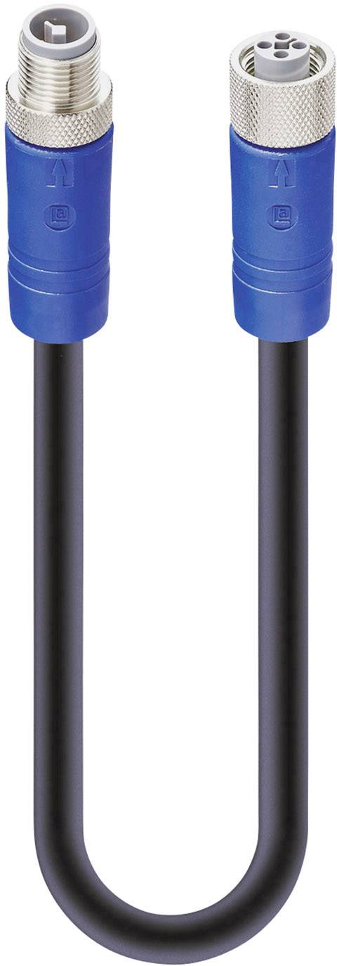 Câble de raccordement M12 Lumberg Automation RSTS 4T-RKTS 4T-722/10 M 934853098 mâle, droit, femelle, droit 10.00 m Nombre