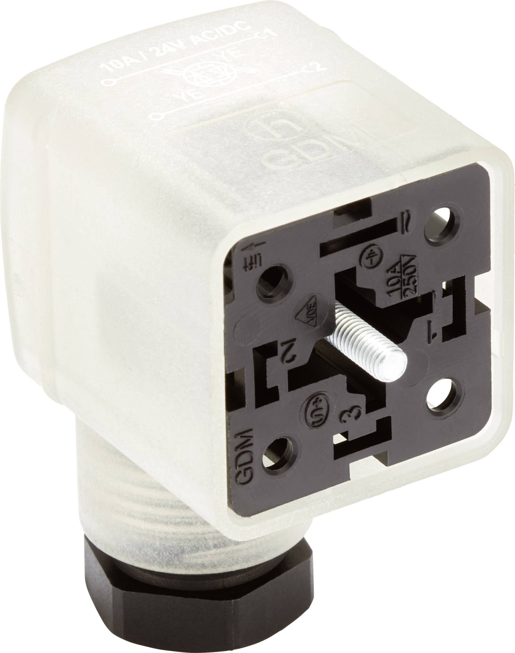Connecteur d'électrovanne série GDM21F6 transparent GDM21F6-D24-10D 934888011 Lumberg Automation Contenu: 1 pc(s)