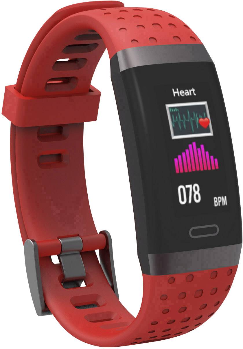 swisstone SW 380 HR Bracelet connecté rouge