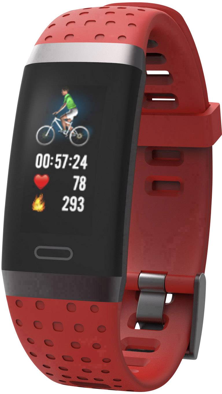 swisstone SW 380 HR Bracelet connecté rouge