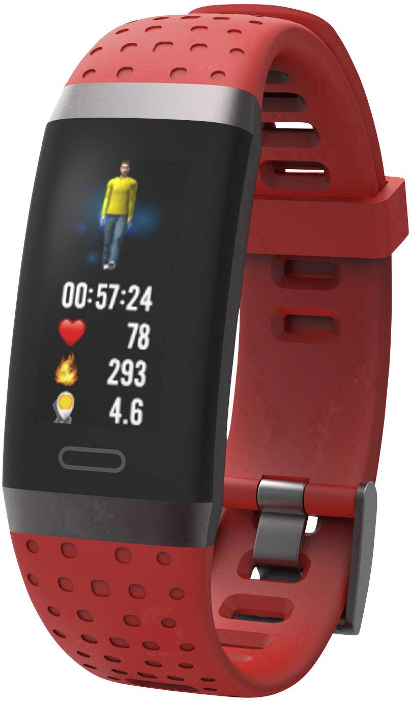 swisstone SW 380 HR Bracelet connecté rouge
