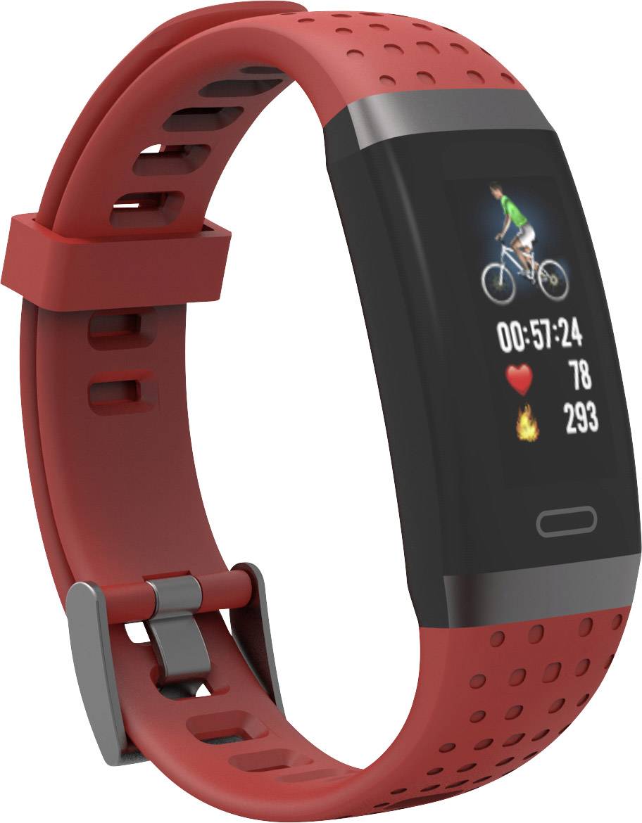swisstone SW 380 HR Bracelet connecté rouge