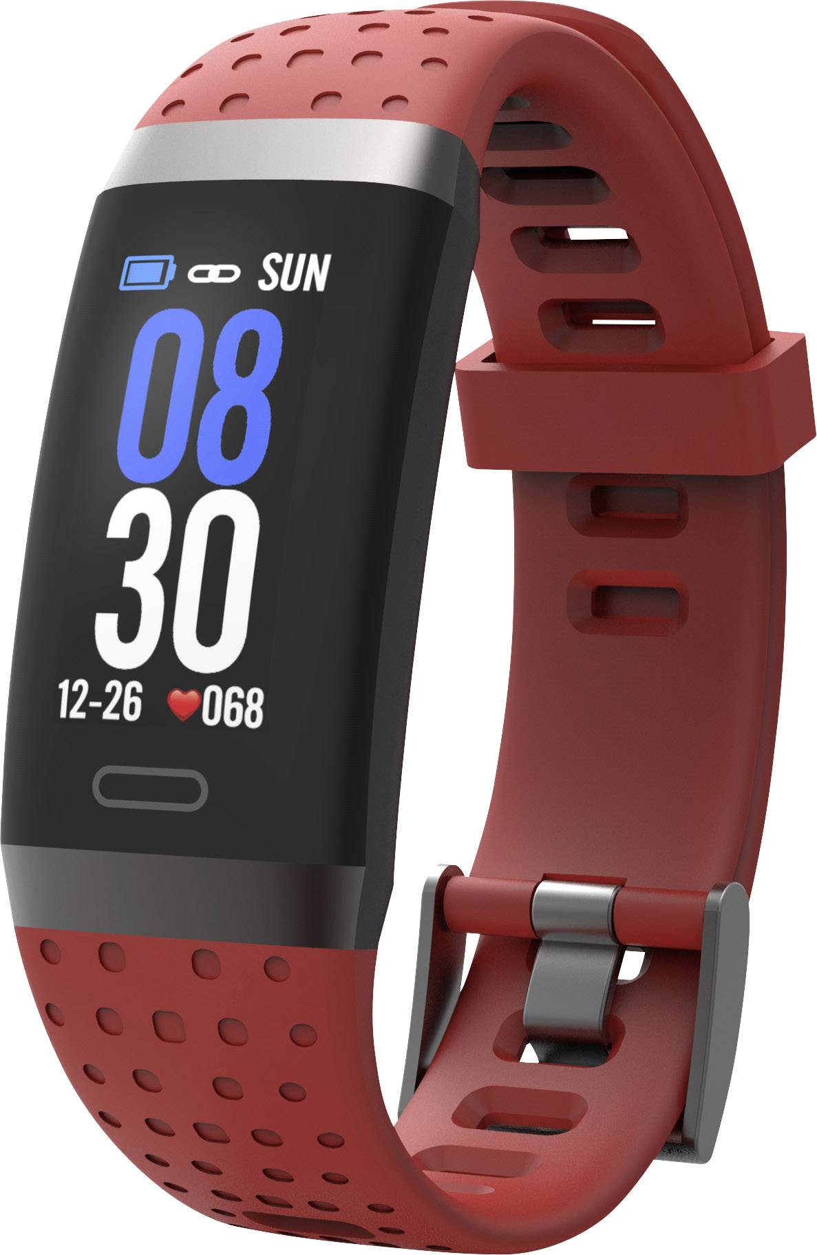 swisstone SW 380 HR Bracelet connecté rouge
