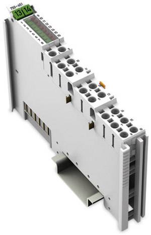 Composant électronique, bloc de terminaux avec connecteurs et voyant LED vert '13/14' en haut ; prévu pour un montage sur rail DIN.