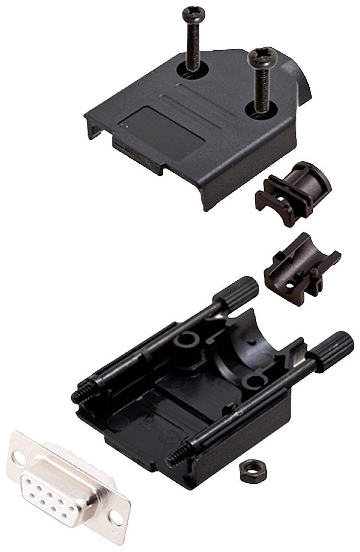 encitech DTPK-P-09-DBS-W-K 6355-8032-11 Kit embase SUB-D femelle 180 ° Nombre de pôles: 9 fût à souder