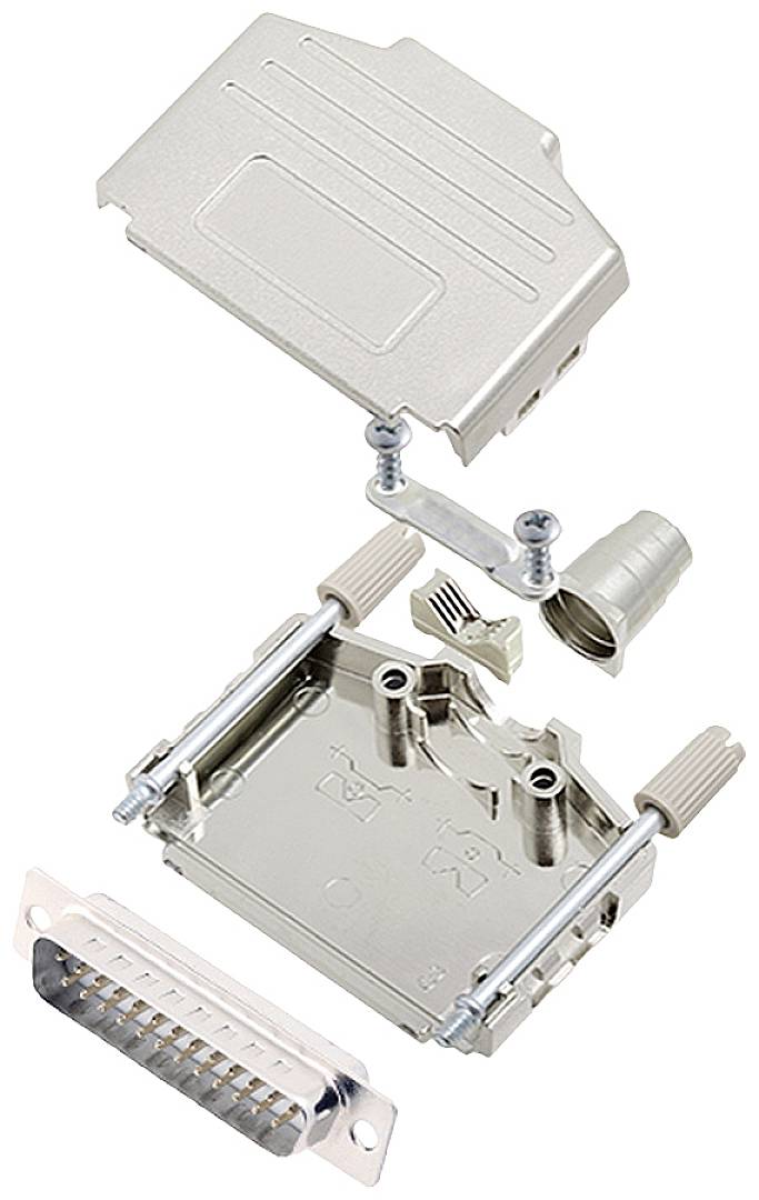 encitech DPPK25-M-DBP-W-K 6355-8004-03 Kit embase SUB-D mâle 180 ° Nombre de pôles: 25 fût à souder 1 pc(s)