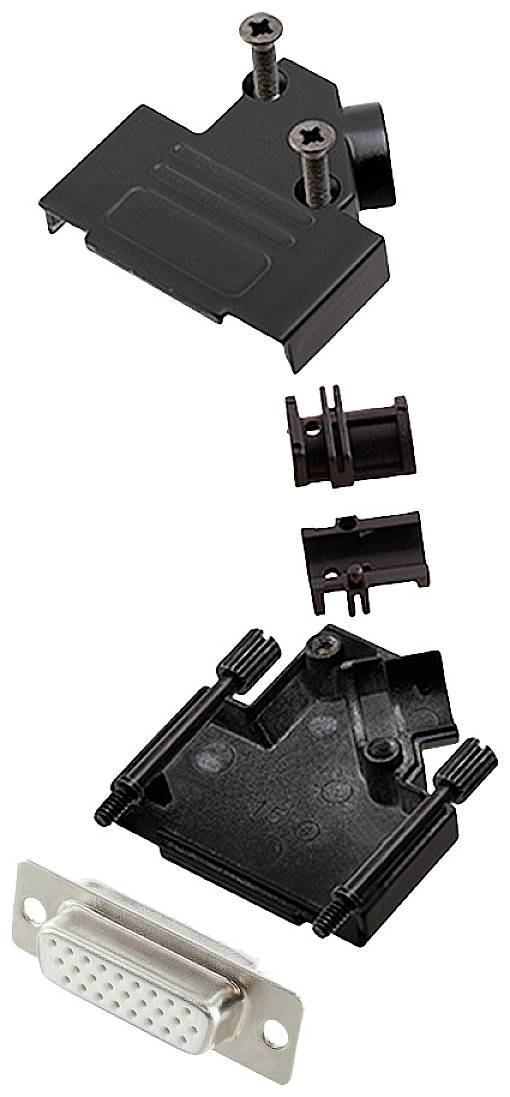 encitech D45ZK15-BK-HDS26-W-K 6355-8104-12 Kit embase SUB-D femelle 45 ° Nombre de pôles: 26 fût à souder 1 pc(s)