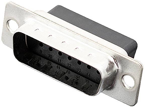 encitech DBC15-SP 2101-0190-02 Embase SUB-D mâle 180 ° Nombre de pôles: 15 à sertir Tray