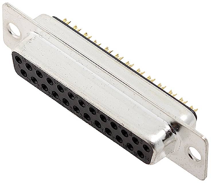 Embase SUB-D femelle Nombre de pôles: 25 encitech DB25-SS 2101-0180-13 180 ° fût à souder Tray