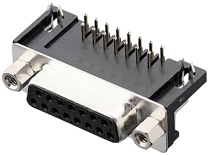 encitech DRB-15F-TBG-110 2103-2100-12 Embase SUB-D femelle 90 ° Nombre de pôles: 15 pin à souder Tray