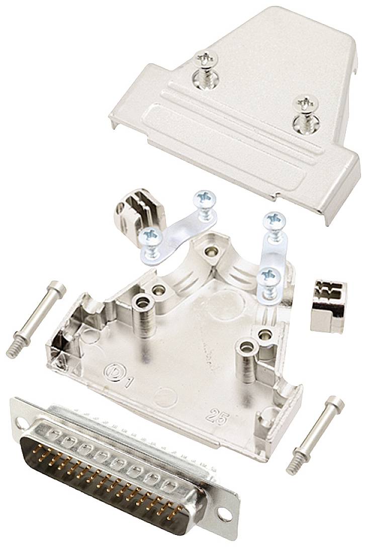 encitech TRI-M-25-HDP44-W-K 6355-8058-03 Kit embase SUB-D mâle 180 ° Nombre de pôles: 44 fût à souder 1 pc(s)