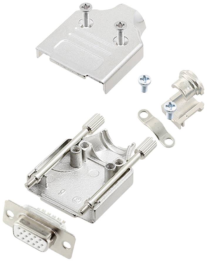 encitech MHDM-09-HDS15-W-K 6355-8059-11 Kit embase SUB-D femelle 180 ° Nombre de pôles: 15 fût à souder 1 pc(s)