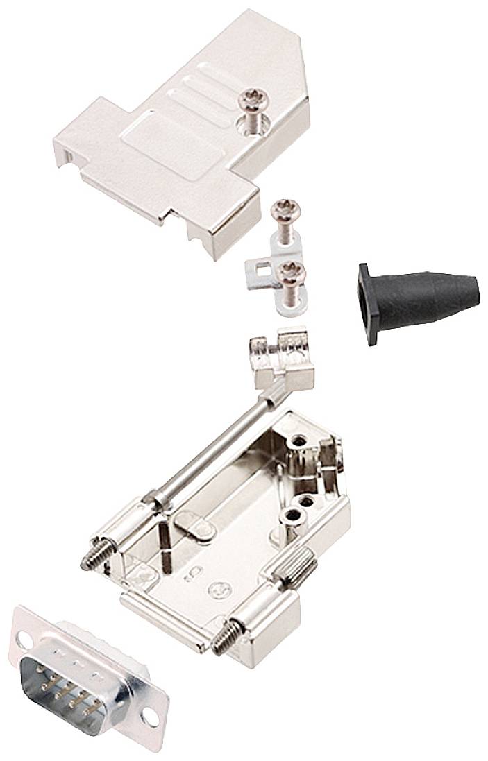 encitech DTSL09-LJSRG-S-DMP-W-K 6355-8042-21 Kit embase SUB-D mâle 45 ° Nombre de pôles: 9 fût à souder 1 pc(s)