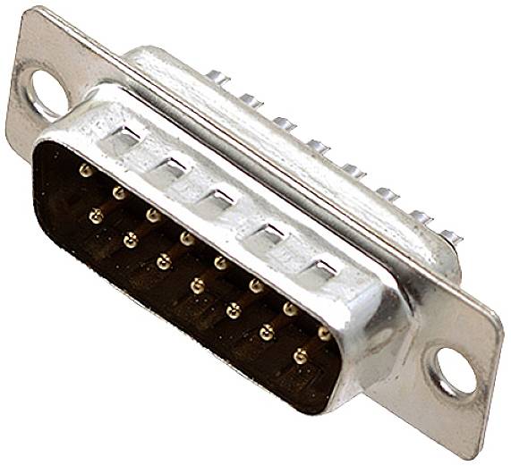 Embase SUB-D mâle Nombre de pôles: 15 encitech DB15-SP 2101-0180-02 180 ° fût à souder Tray