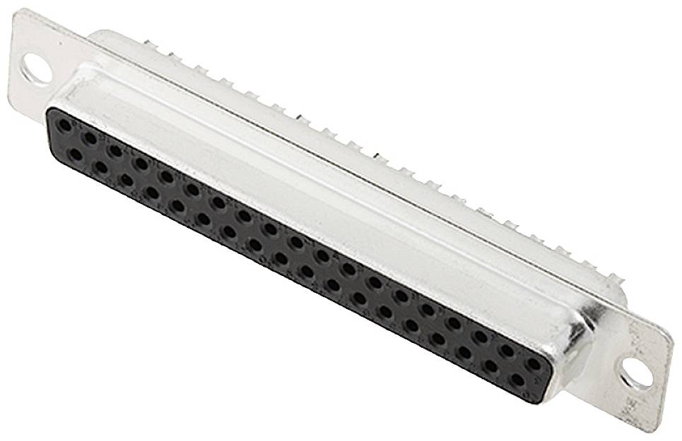 Embase SUB-D femelle Nombre de pôles: 37 encitech DB37-SS 2101-0180-14 180 ° fût à souder Tray