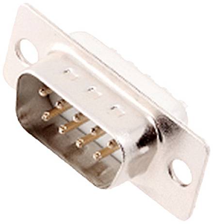 encitech DM09-SP-W 2108-0200-01 Embase SUB-D mâle 180 ° Nombre de pôles: 9 fût à souder Tray