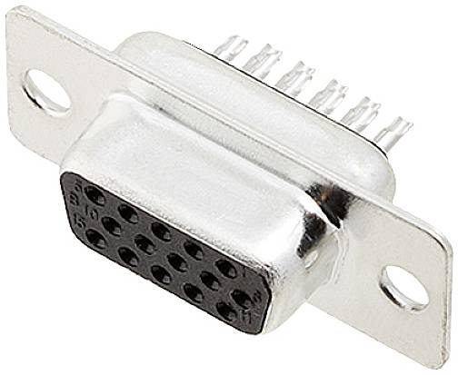 encitech HDS-15-F-T-B-S 2101-0300-11 Embase SUB-D femelle 180 ° Nombre de pôles: 15 fût à souder Tray