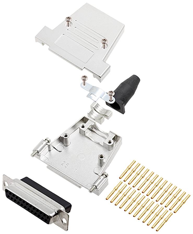 encitech DTSL25-SJSRG-T-DBCS-K 6355-0089-13 Kit embase SUB-D femelle 180 ° Nombre de pôles: 25 à sertir 1 pc(s)