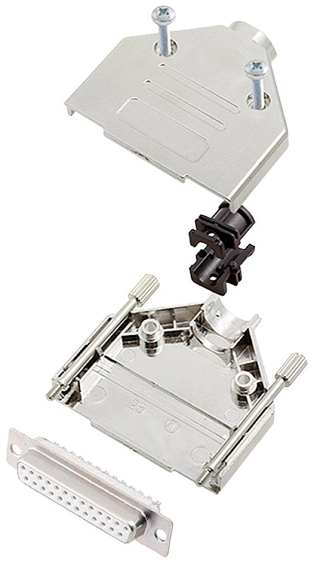 encitech DTPK-M-25-DBS-W-K 6355-8030-13 Kit embase SUB-D femelle 180 ° Nombre de pôles: 25 fût à souder 1 pc(s)