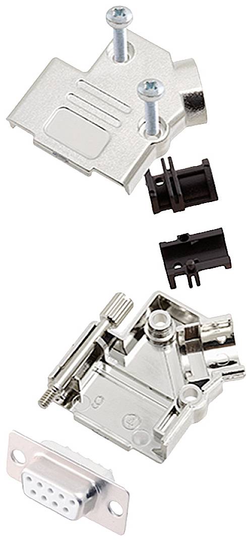 encitech D45PK-M-09-DBS-W-K 6355-8009-11 Kit embase SUB-D femelle 45 ° Nombre de pôles: 9 fût à souder