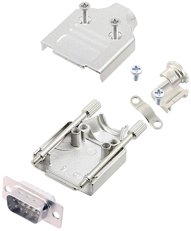 encitech MHDM-09-DMP-W-K 6355-8006-01 Kit embase SUB-D mâle 180 ° Nombre de pôles: 9 fût à souder 1 pc(s)