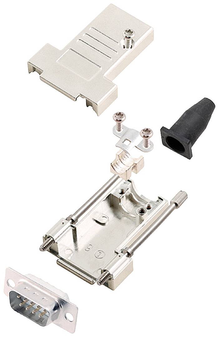 encitech DTSL09-LJSRG-T-DBP-W-K 6355-8040-01 Kit embase SUB-D mâle 180 ° Nombre de pôles: 9 fût à souder 1 pc(s)