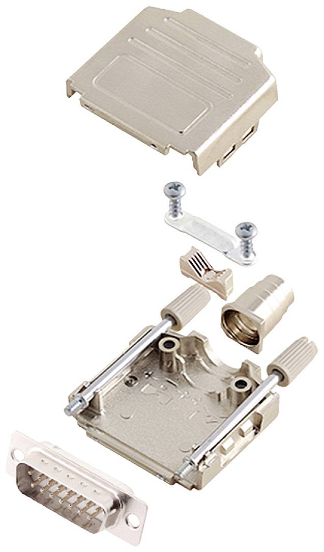 encitech DPPK15-M-DBP-W-K 6355-8004-02 Kit embase SUB-D mâle 180 ° Nombre de pôles: 15 fût à souder 1 pc(s)