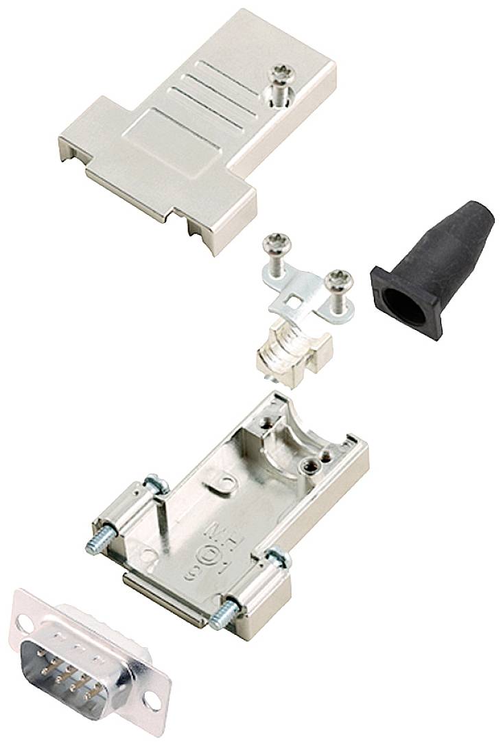 encitech DTSL09-SJSRG-T-DBP-W-K 6355-8086-01 Kit embase SUB-D mâle 180 ° Nombre de pôles: 9 fût à souder 1 pc(s)