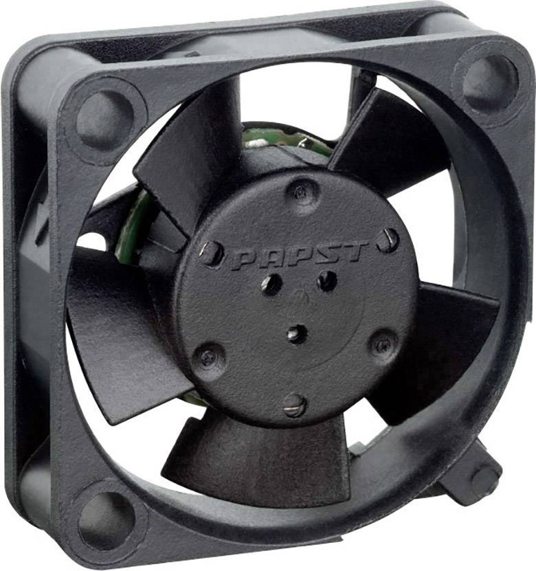 Un ventilateur d'ordinateur noir avec cinq pales et un cadre carré.