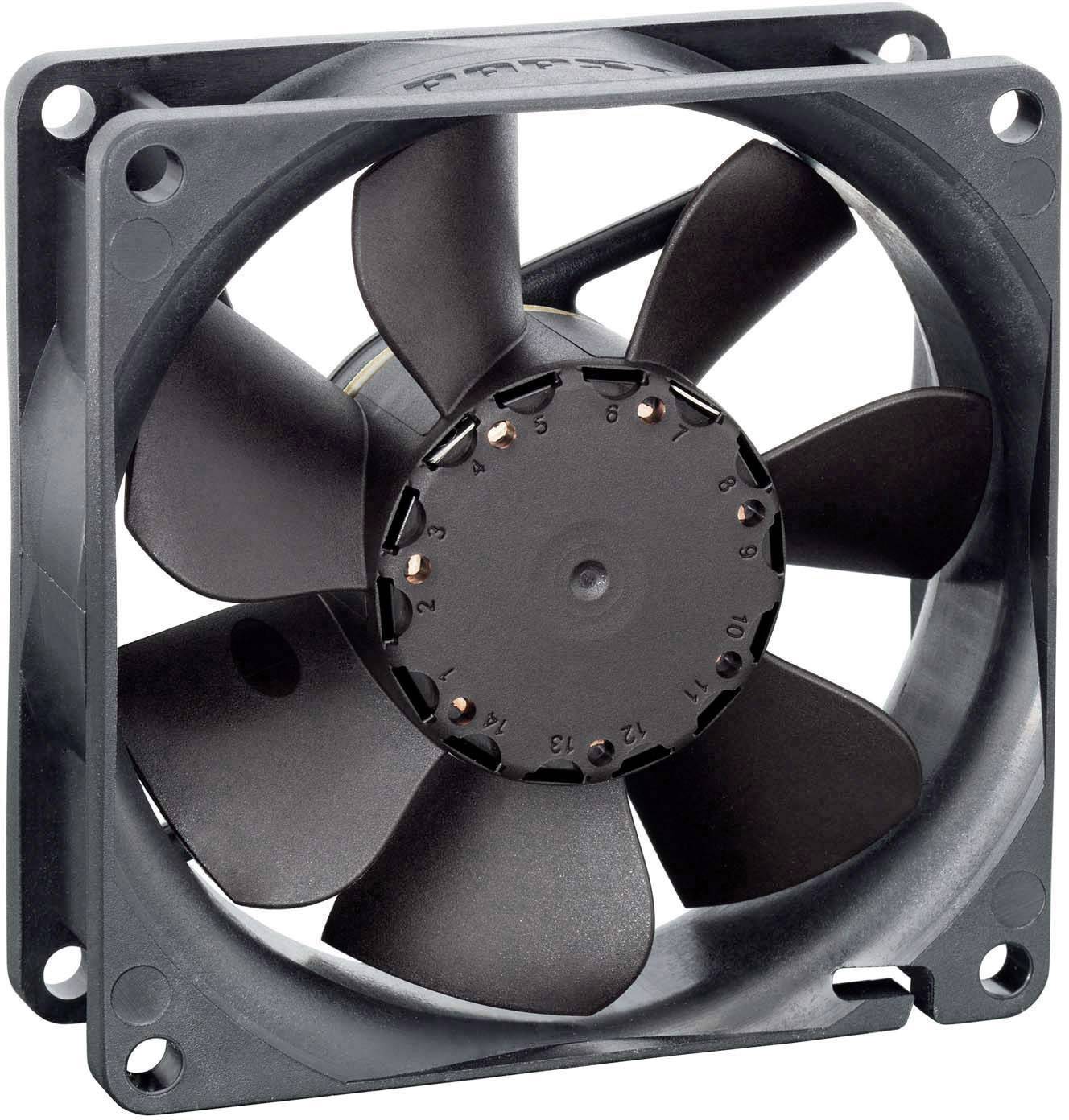 Ventilateur axial EBM Papst 8412 N/2 GLE 9292506450 12 V/DC 30 m³/h (L x l x H) 25.4 x 80 x 80 mm 1 pc(s)