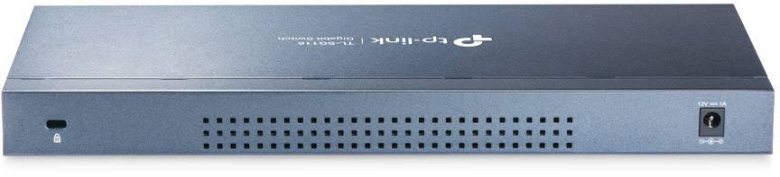 Routeur bleu avec logo TP-Link, fentes de ventilation à l'avant, ports et boutons sur le côté droit.