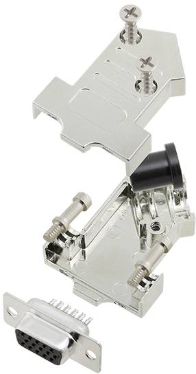 TRU COMPONENTS TCD45NT09MHDS15K 7709176 Kit embase SUB-D femelle 45 ° Nombre de pôles: 15 fût à souder 1 pc(s)