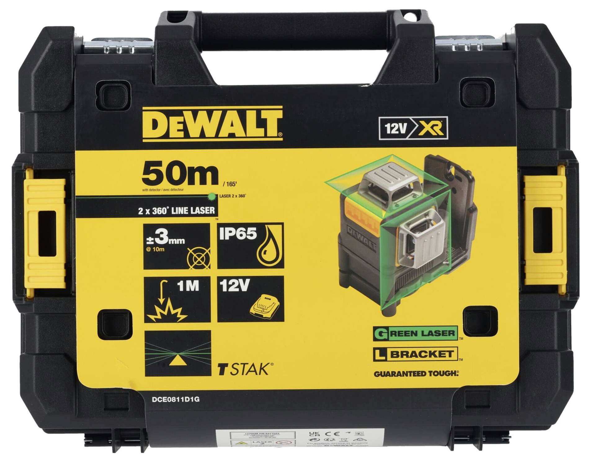 DEWALT DCE0811D1G Laser à lignes Portée (max.): 30 m