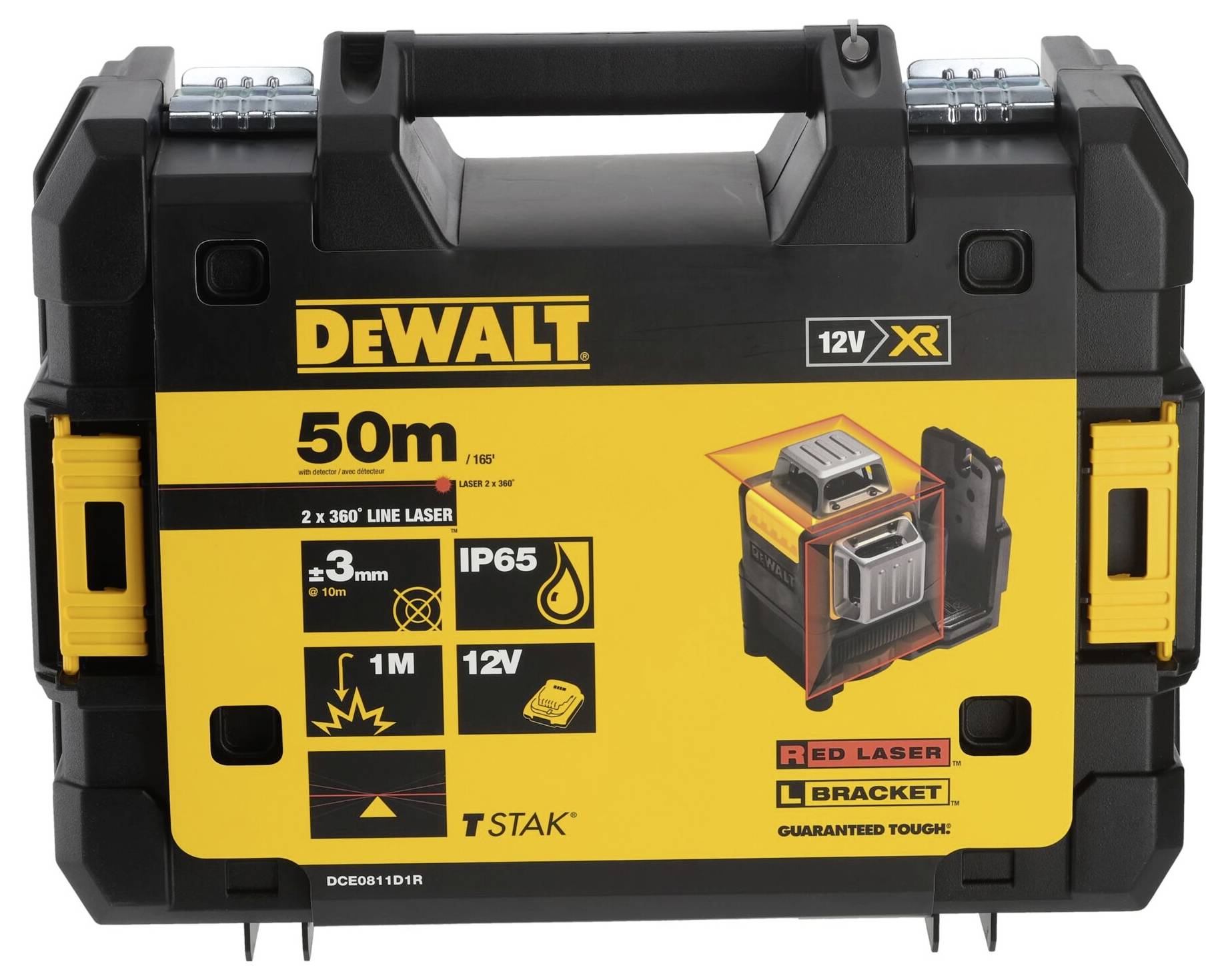DEWALT DCE0811D1R Laser à lignes autonivelant Portée (max.): 20 m