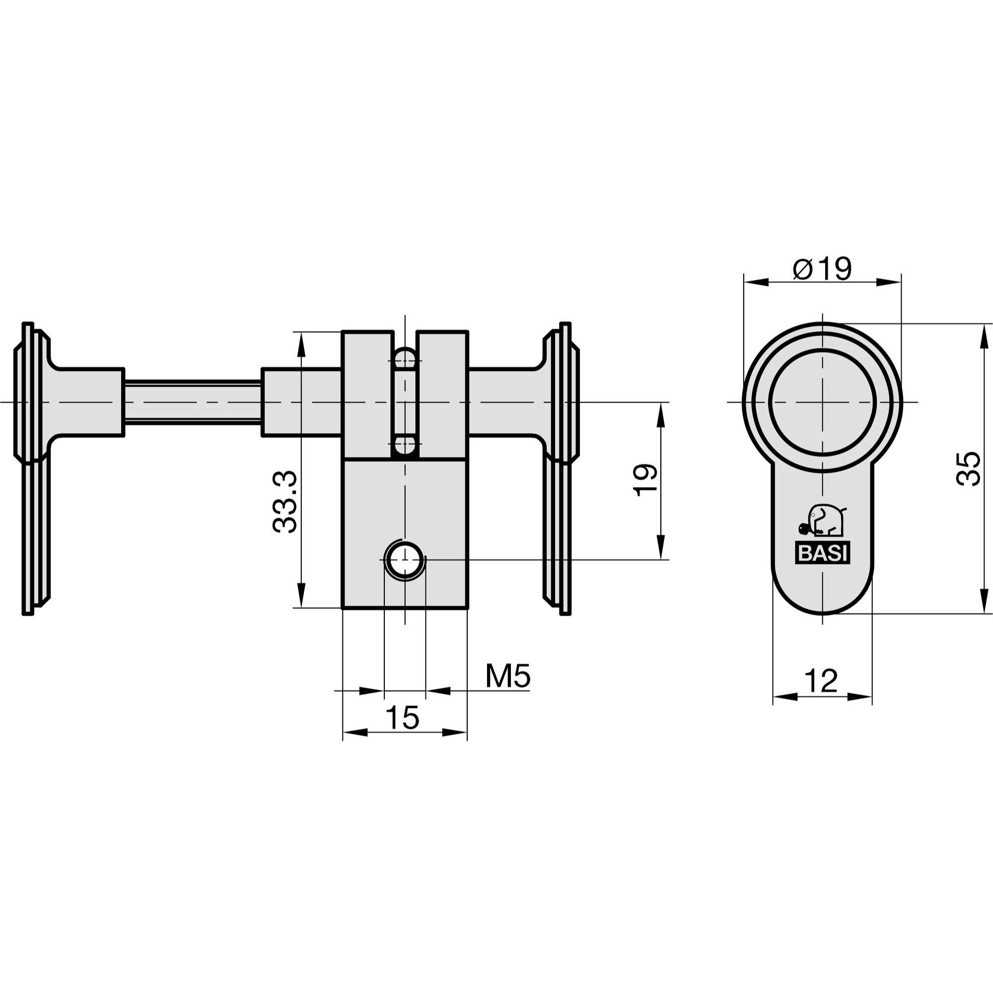 Cylindre aveugle universel Basi 9000-0055