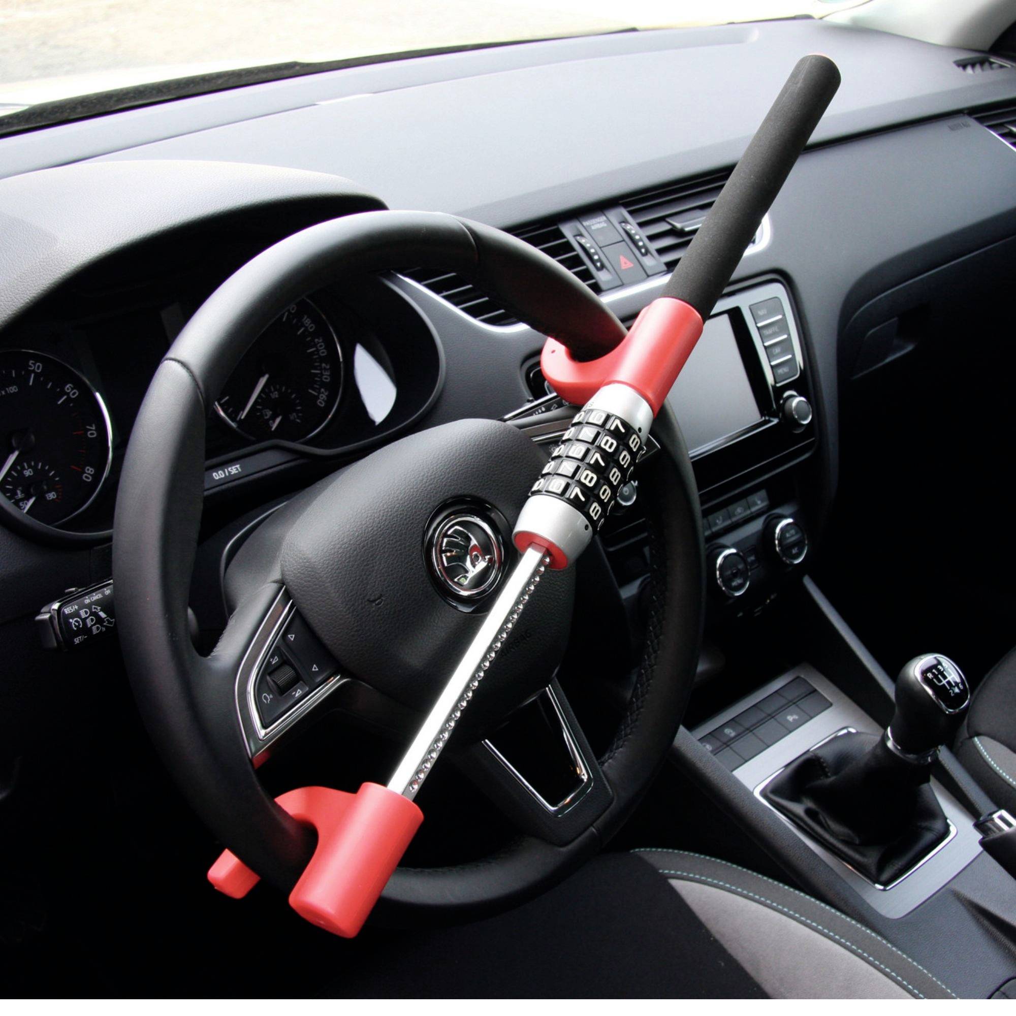 Basi KFZ 109 Protection antivol, Canne antivol pour volant utilisable de manière mobile