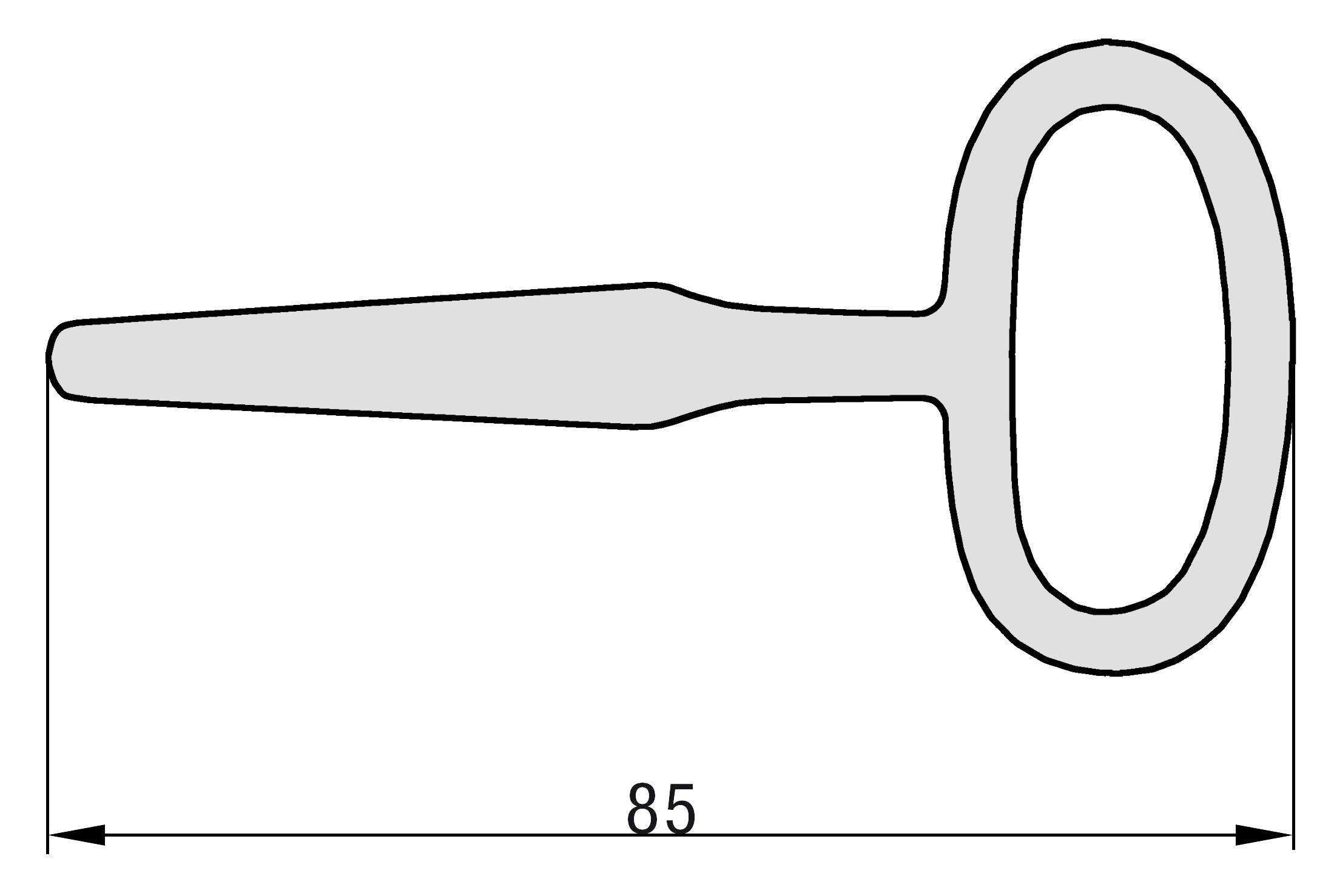 Basi 307 Clé carrée argent