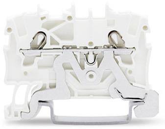 WAGO 2001-1208 Borne de raccordement de tresse de blindage à 2 étages 4.20 mm Push-In blanc 100 pc(s)