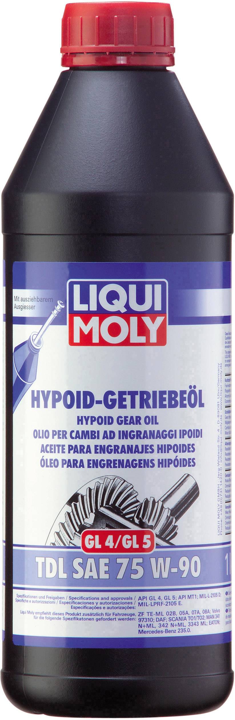 Liqui Moly (GL4/5) TDL SAE 75W-90 1407 Huile pour engrenage 1 l