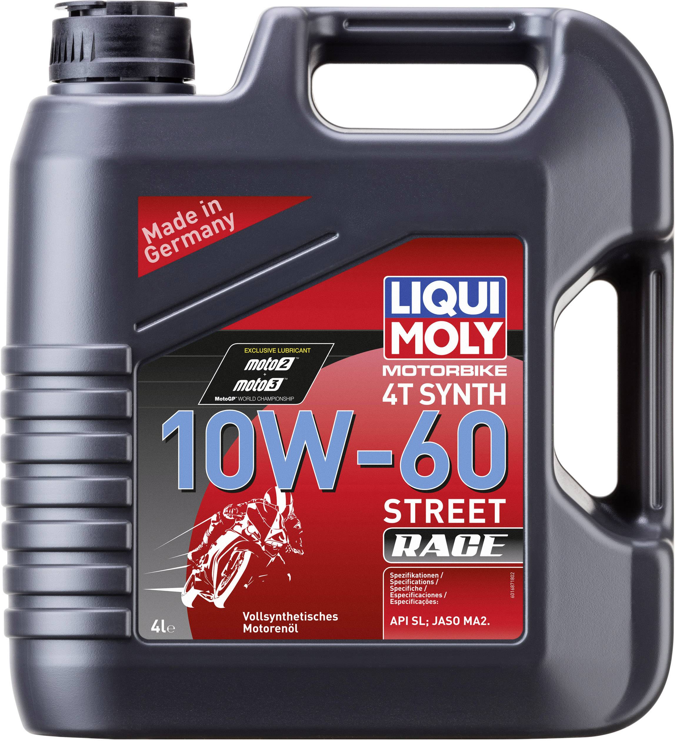 Liqui Moly Motorbike 4T Synth 10W-60 Street Race 1687 Huile pour moteur 4 l