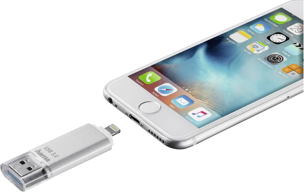 Hama USB-Zusatzspeicher Smartphone/Tablet Save2Data Silber 64 GB USB 3.0