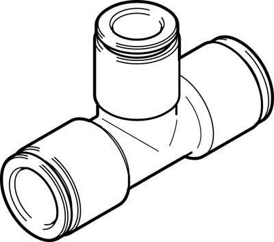 FESTO Connecteur 578387 NPQH-T-Q8-Q6-P10 Filetage extérieur: 8 mm 1 pc(s)