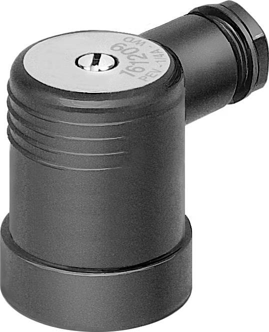Un adaptateur angulaire métallique réglable avec poignée cannelée et mécanisme à vis, adapté aux connexions modulaires.