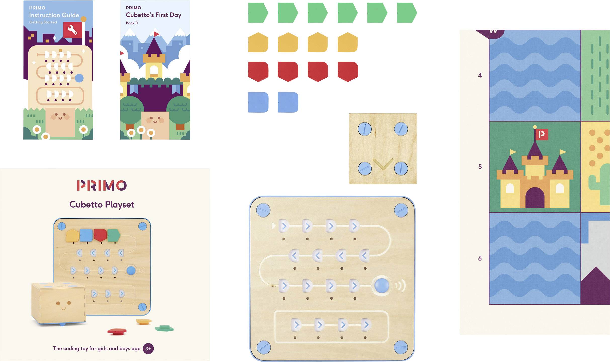 Primo Toys PRIMO001B-DE Robot Cubetto MINT Set de programmation à partir de 3 ans
