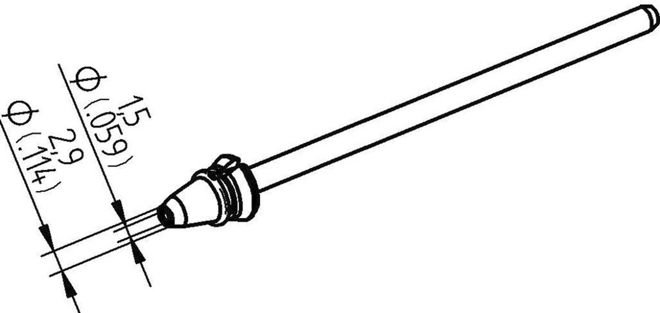 Ersa 0742ED1529H/SB Panne de fer à dessouder conique Longueur de la panne 79.25 mm Contenu 1 pc(s)