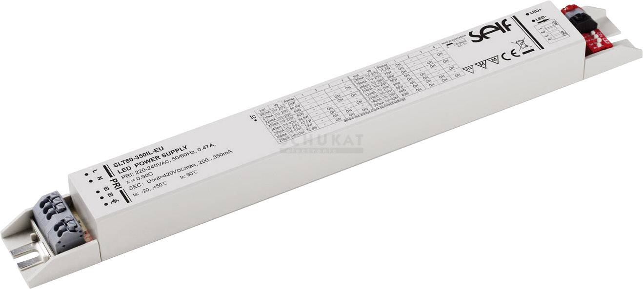 Self Electronics SLT80-350IL-EU Driver de LED à courant constant 79.8 W 200 - 350 mA 110 - 270 V/DC réglable, protection contre