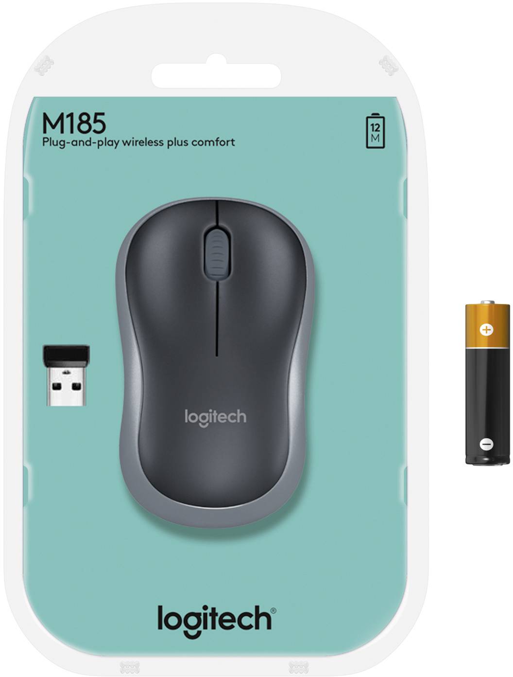 Logitech M185 Souris radio optique gris 3 Boutons 1000 dpi