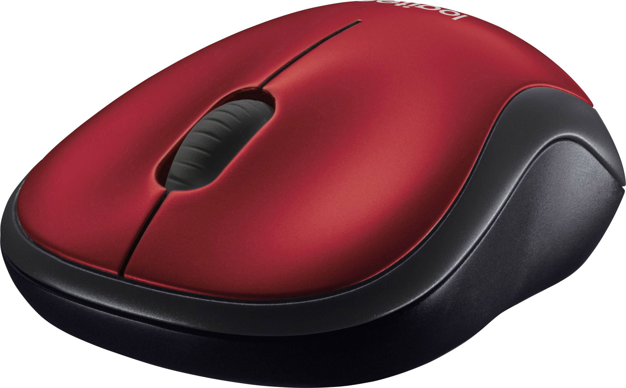 Logitech M185 Souris radio optique rouge 3 Boutons 1000 dpi
