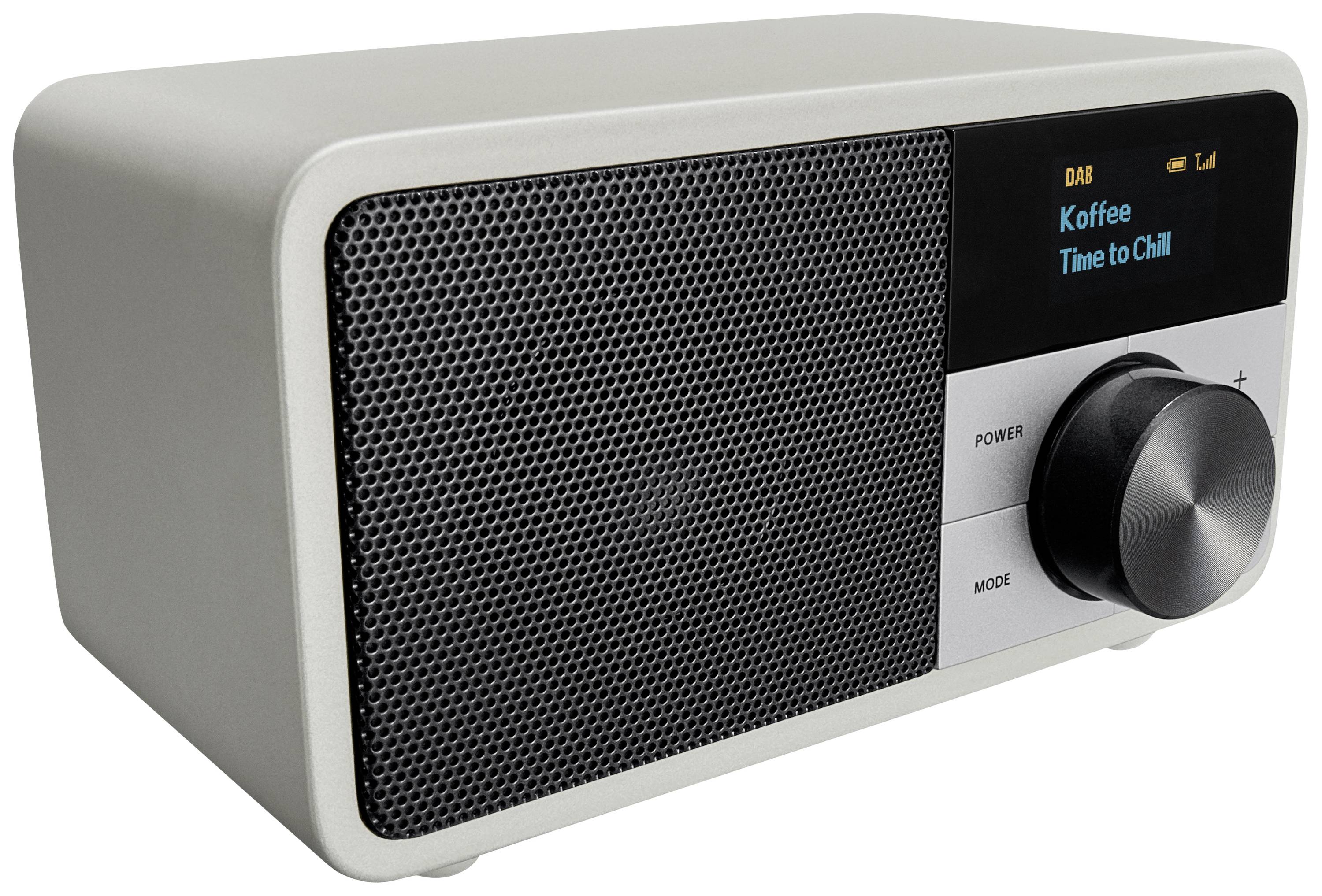 Sangean Genuine Mini DDR-7 Radio de table DAB+, FM AUX, Bluetooth argent