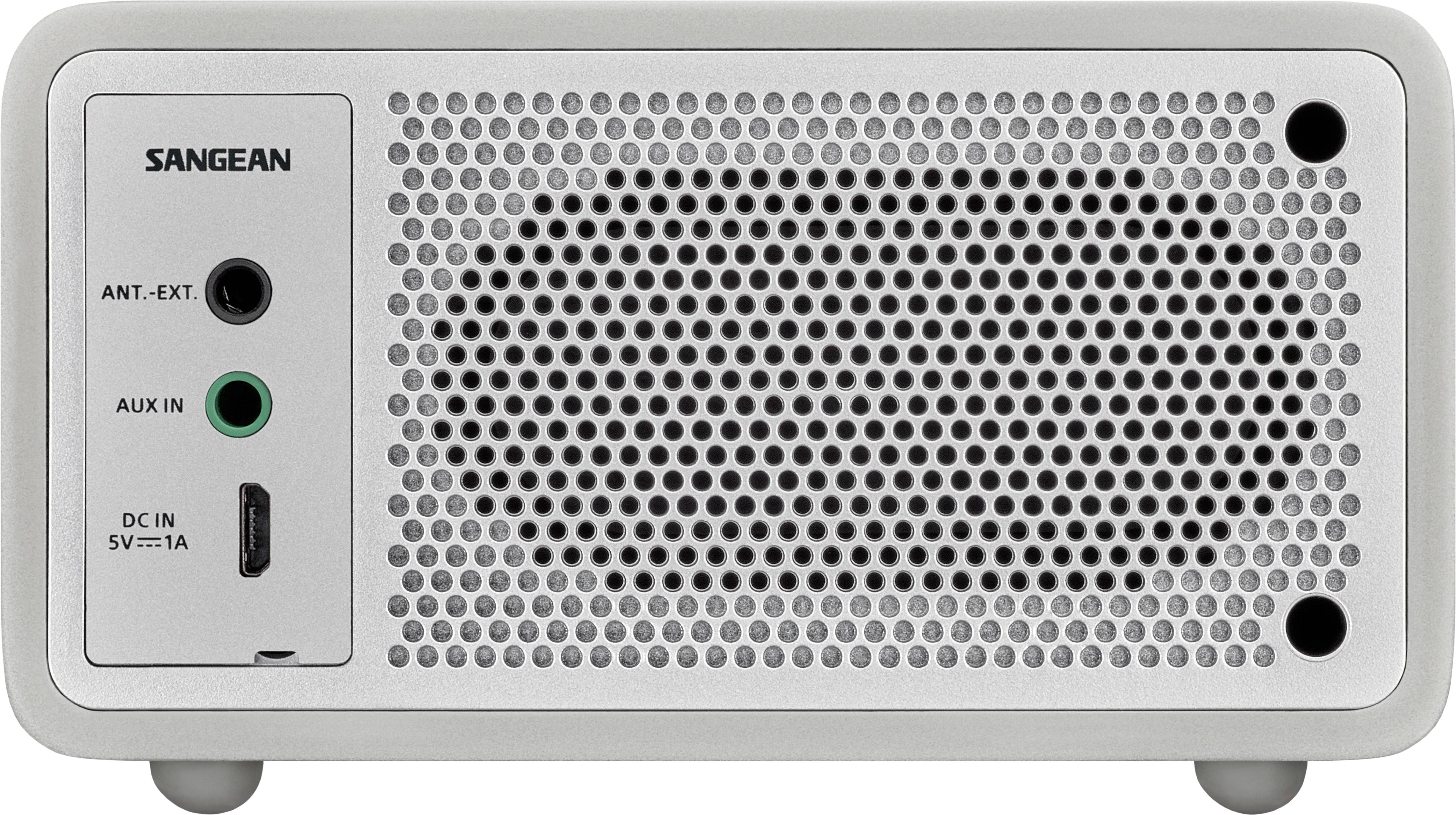 Sangean Genuine Mini DDR-7 Radio de table DAB+, FM AUX, Bluetooth argent